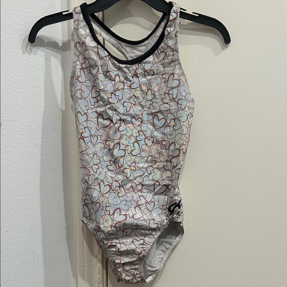 GK Holographic Hearts Leotard